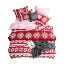 Christmas design hometextile  microfiber polyester fabric Printed quilt fabric for bedding
